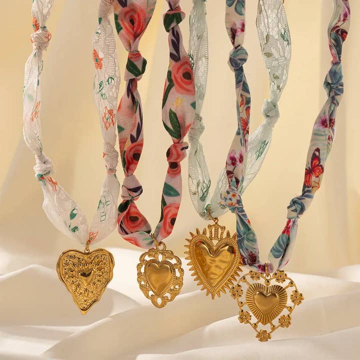 Sweet Cherry Sky - Wholesale Pendant/Charm Necklace - Bandana Necklace with Charm Pendants Jewelry12