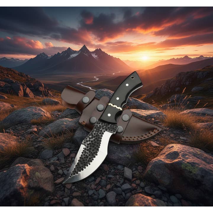 Deer Edge - Wholesale Pocket Knife/Holder - Handmade Damascus Steel Bushcraft Knife Perfect for Outdoor4