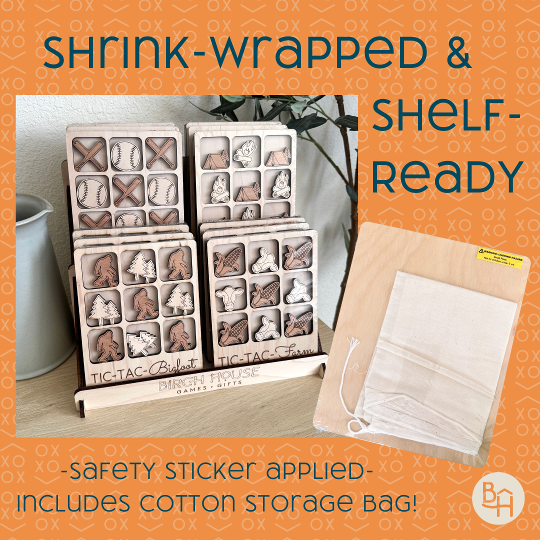 Birch House Games & Gifts - Wholesale Board Game - Nature Mini Tic-Tac-Toe Games - Nature Lover, Outdoor Shop1