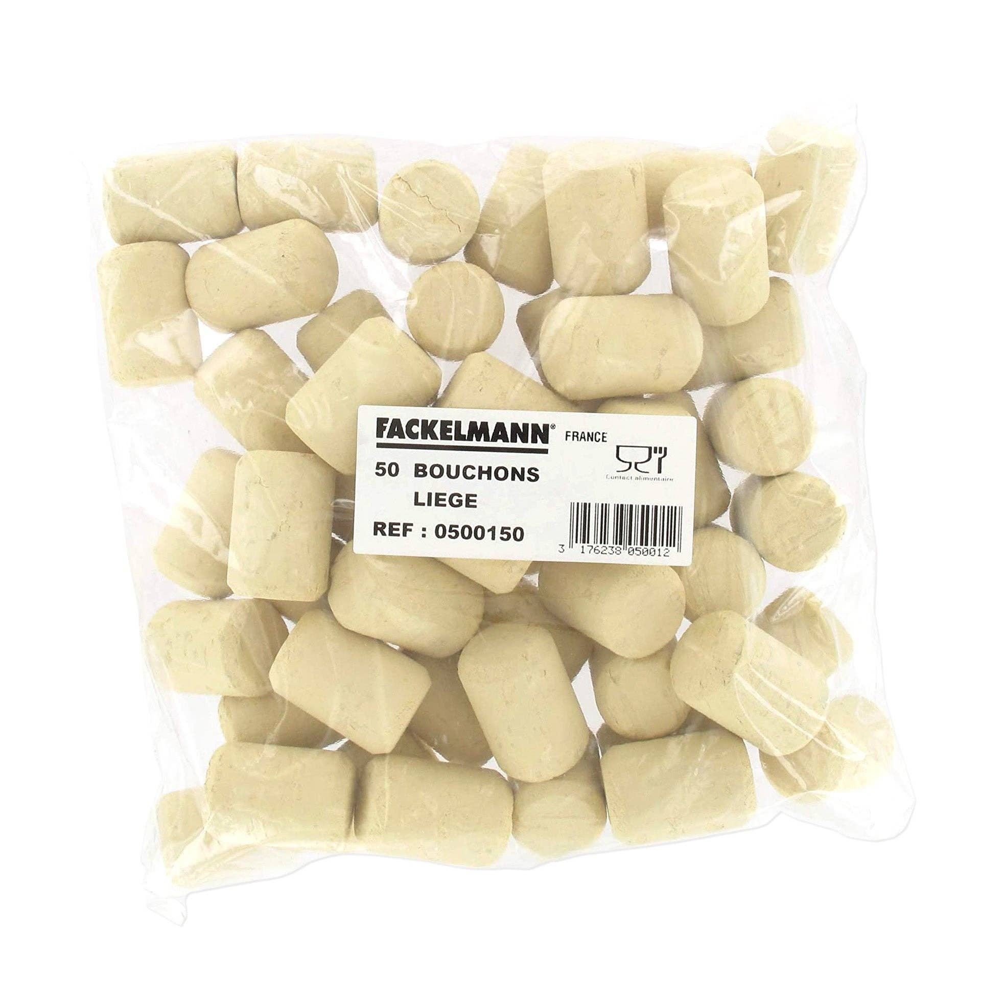 Fackelmann - Venta al por mayor Tapones de vino - Fackelmann Tapones rectos de corcho, paquete de 500