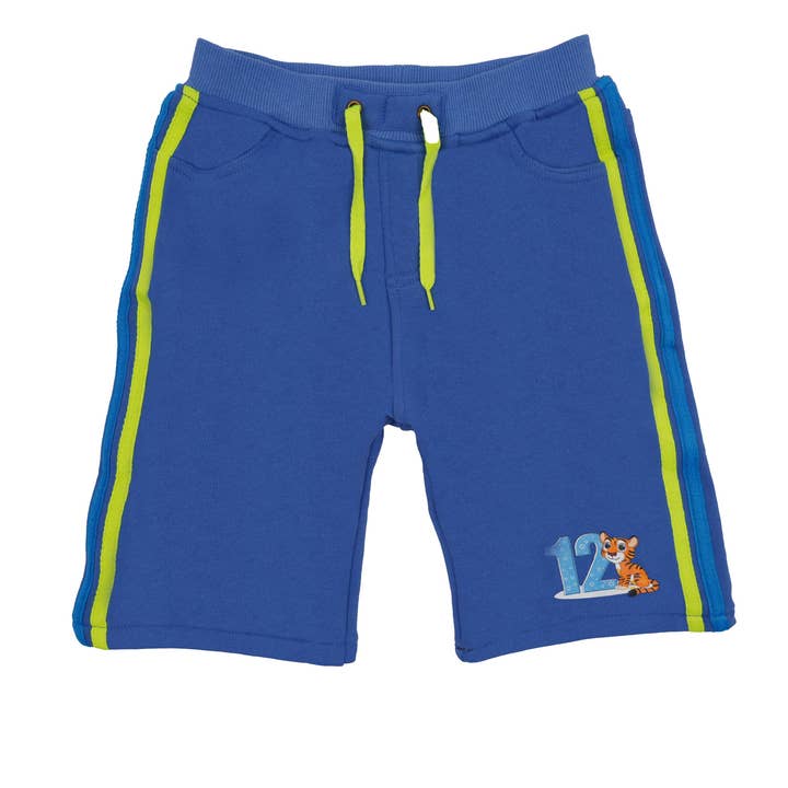 Short imprimé "Tigre" - Bleu pour la vente par papaoutai