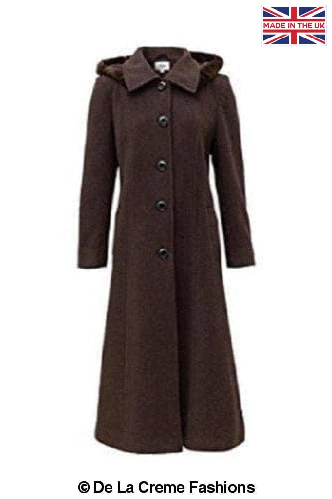 De La Creme Fashions – wholesale Fur/faux fur coat – Women's – Womens Wool Blend Faux Fur Trim Hooded Long Coat23