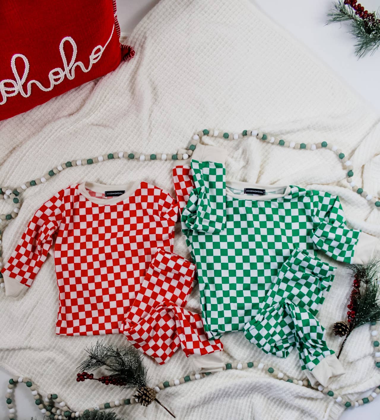 Goodnightdoll - Vendita all'ingrosso Completo pigiama - Bambini - Pigiama natalizio Checker8