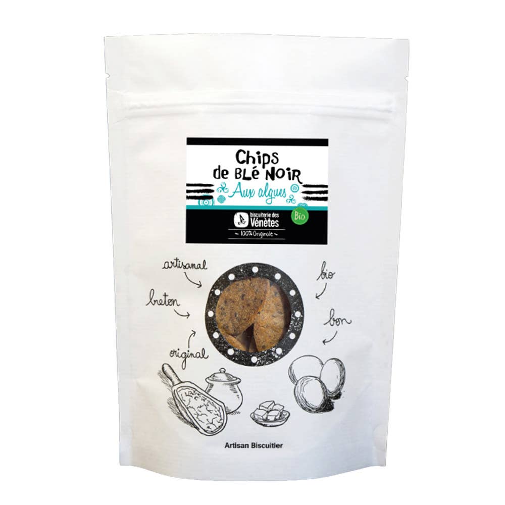 Biscuiterie des Vénètes - Wholesale Crisps - Buckwheat chips with seaweed - Organic0