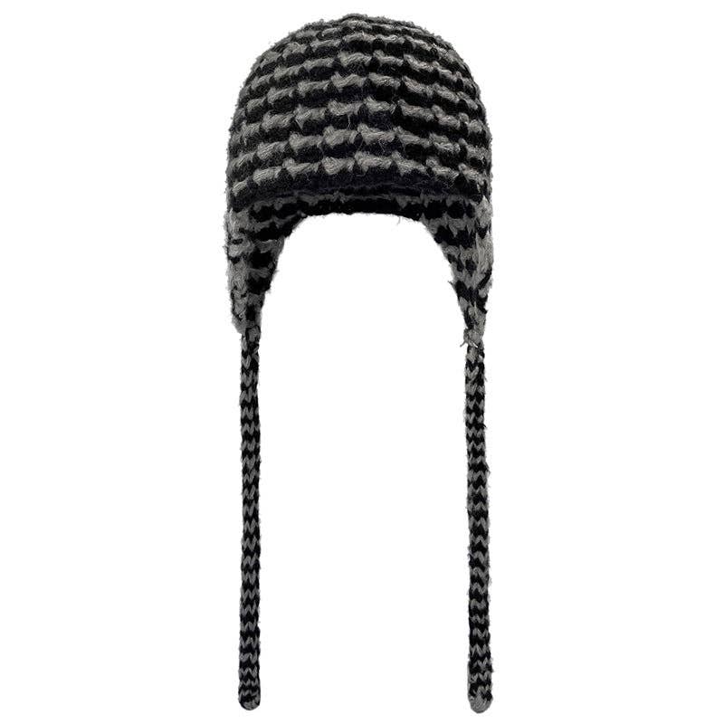 Dipped Shop - Wholesale Beanie - Women's - Winter Handmade Crochet Ear Flap Tassel Knit Hat DP25G7290