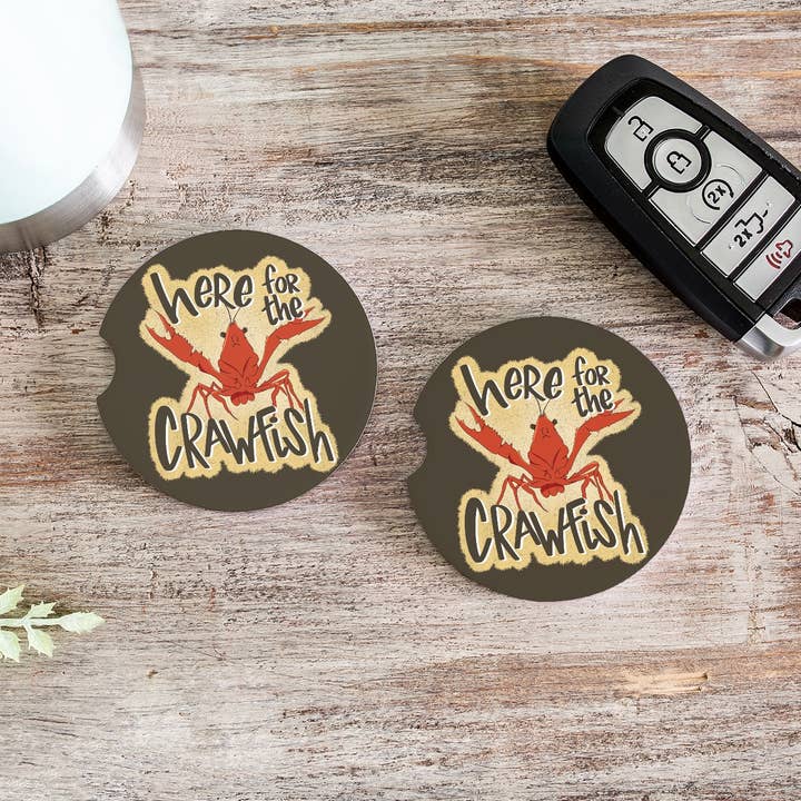 here for the crawfish car coaster set for wholesale by on the Bayou