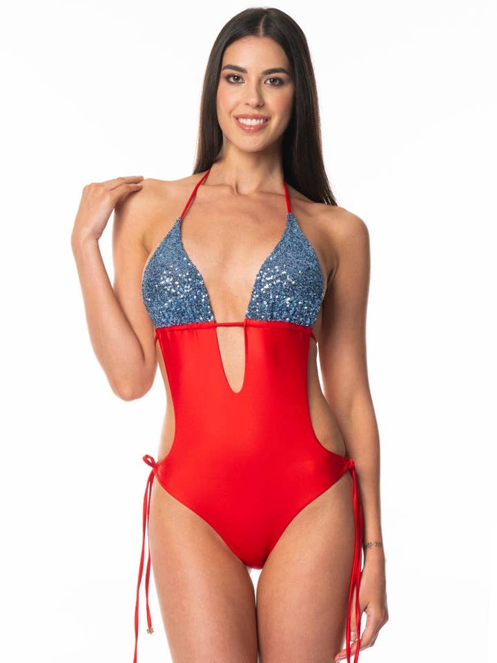 Trikini Stringhe Paillettes Stromboli per la vendita all'ingrosso da parte di ACQUADICOCCO