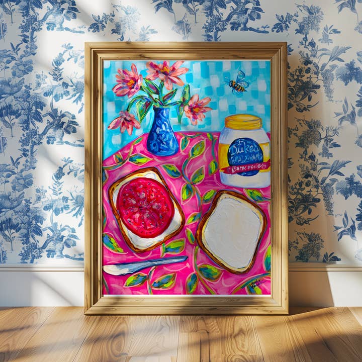 Tomatsmörgås Konsttryck, Dopamindekor, Trendig Färgglad Väggaffisch, Maximalistisk Eklektisk för wholesale av Audra Style