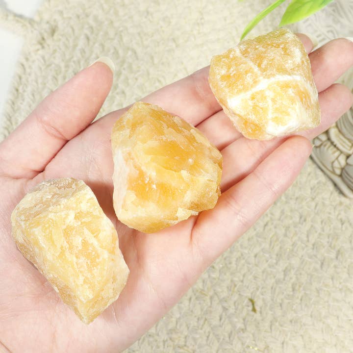 Natures Artifacts Inc – Engroshandel Spirituelle sten og krystaller – Orange Calcite (pakke med 10) | Rå orange calcit krystal