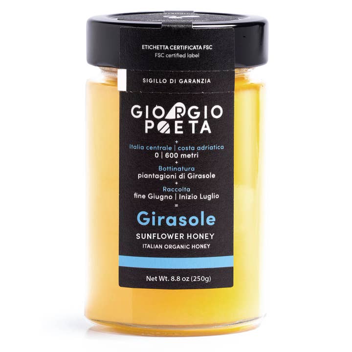 Golden West Specialty Foods - Wholesale Honey - Giorgio Poeta Organic Sunflower Honey-8.8 oz