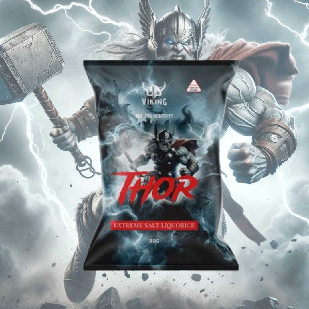 Viking Factory AB – Alcaçuz por atacado – Thor Extreme alcaçuz salgado 80 g2