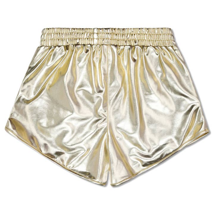 Iscream - Wholesale Shorts - Kids - Gold Metallic Shorts-AS