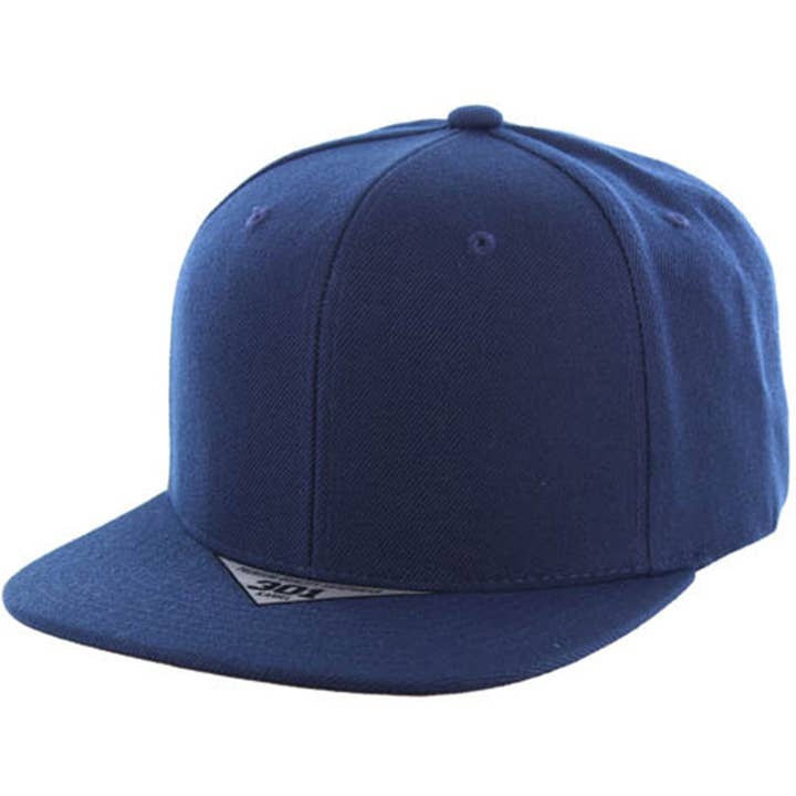 Zion Brand - Wholesale Snapback pet - Uniseks - BLANCO SNAPBACK-PET VAN ACRYL MET 6 PANELEN EN PLATTE SNIJK