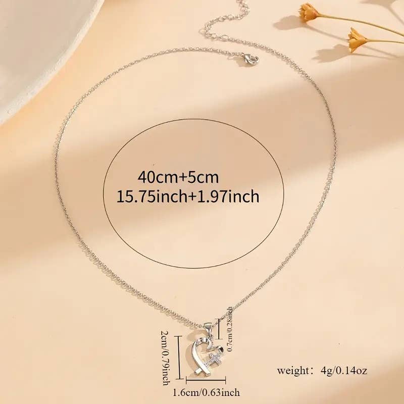 Syrrios Gifts LLC - Wholesale Pendant/Charm Necklace - Heart Cross Pendant Necklace Christian Jewelry Gift Women6