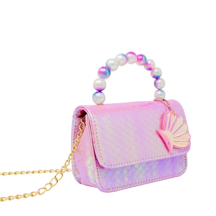 Tiny Treats and ZOMI GEMS - Wholesale Crossbody Bag - Kids - Mermaid Pearl Handle Seashell Bag