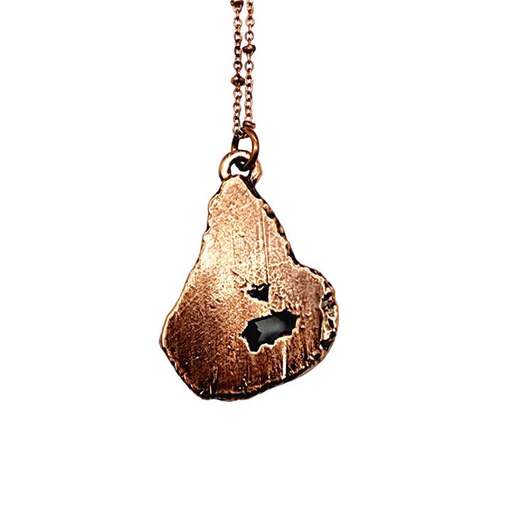 MergingMetals - Wholesale Pendant/Charm Necklace - Pink Agate Geode Necklace