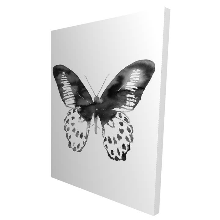 Weiss Schwarzer Schmetterling | Kunstdruck auf Leinwand 36" x 48" für den Großhandel auf Faire