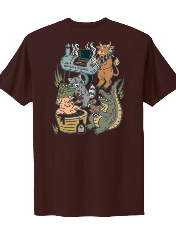 Party Animals Tee (Mohawk Collab) for wholesale by Freehand Goods