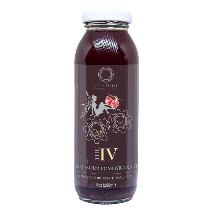 MAHA-Virtue – Großhandel Wellness-Saft/Tonikum – THE IV FUNCTIONAL LUXUS-GRANATAPFEL-FEENSAFT, SAFARSAUER, 250 ML