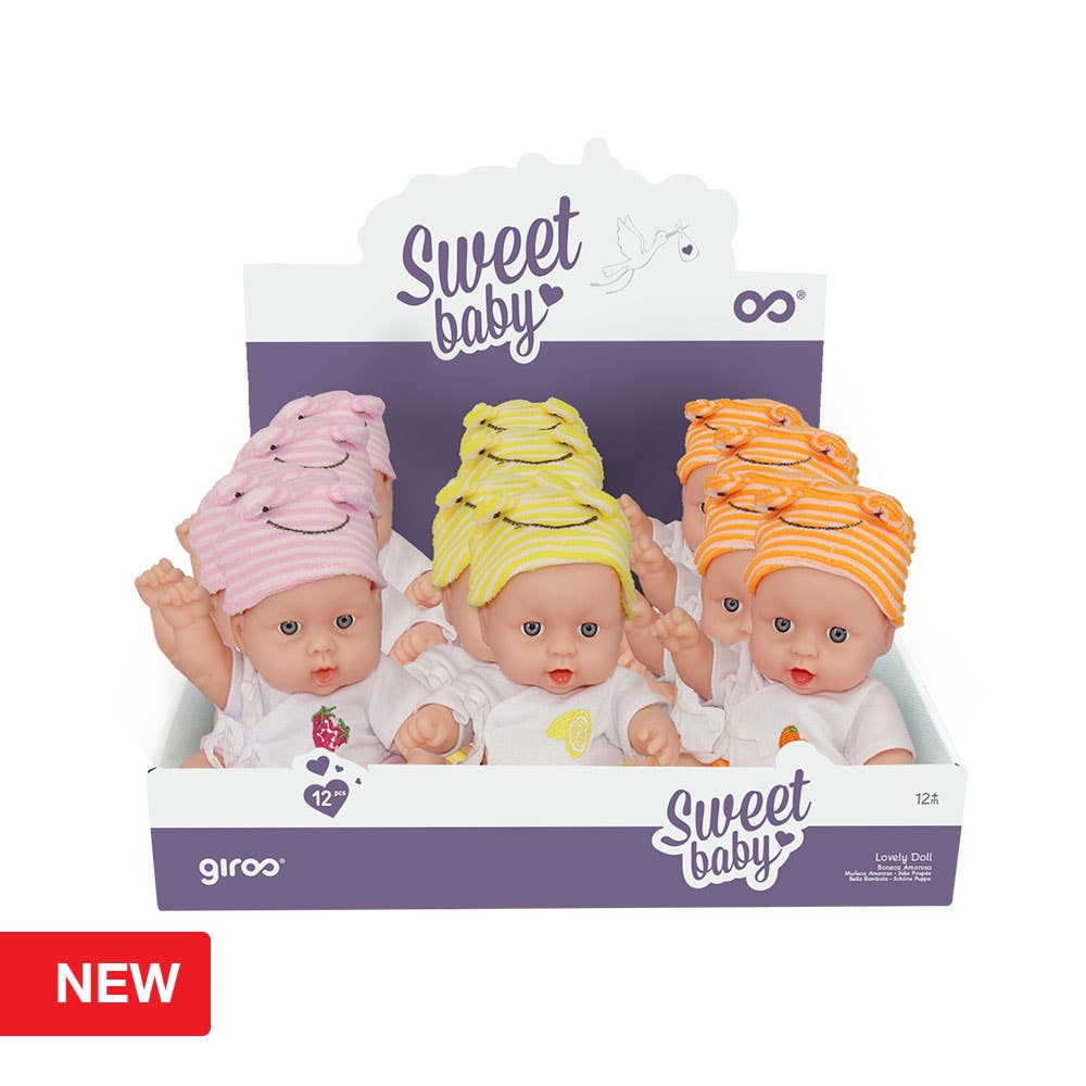 AJ Aguiar - Wholesale Doll - Kids - Doll Spins 20 cm In Dis12 Fruit 3 Assorted.