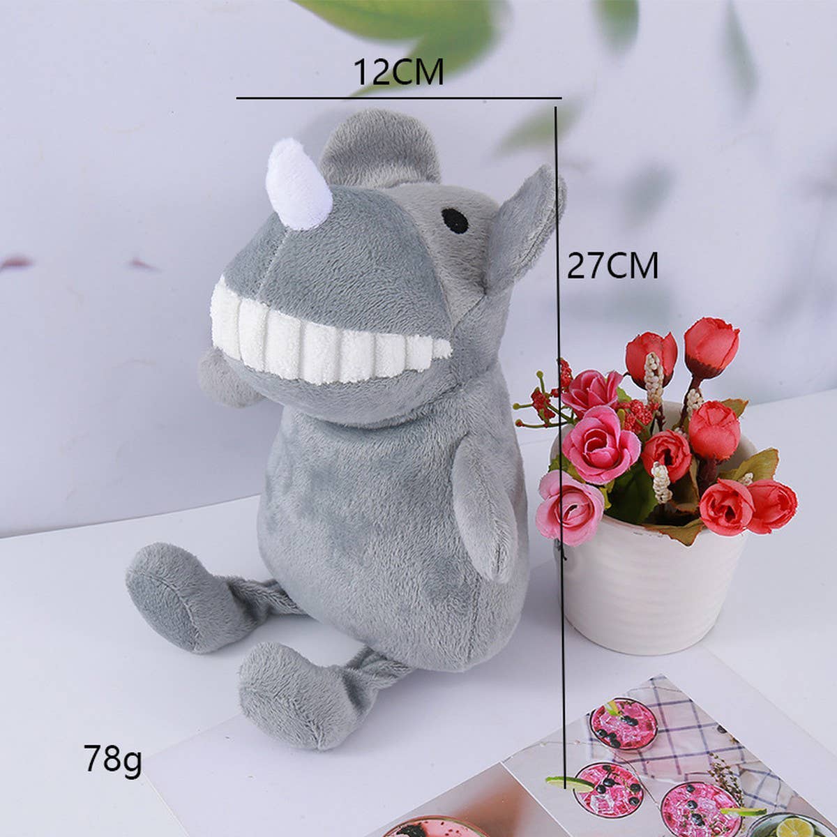 PAWPAWwholesale - Wholesale Pet Plush Toy - Dog - Smile Big Teeth Chew Toy, Squeaky Fun for Pets_CWMM54552
