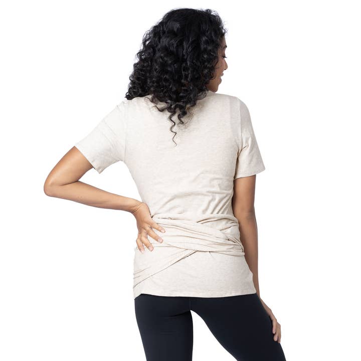 Kindred Bravely - Wholesale Nursing Top - Maternity - Organic Cotton Skin to Skin Wrap Top Postpartum
