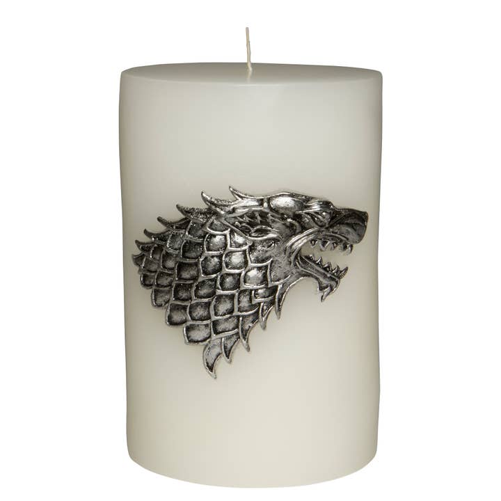 Insight Editions - #1 Pop Culture Publisher - Wholesale Pillar Candle - Game of Thrones: House Stark Sculpted Sigil Candle1