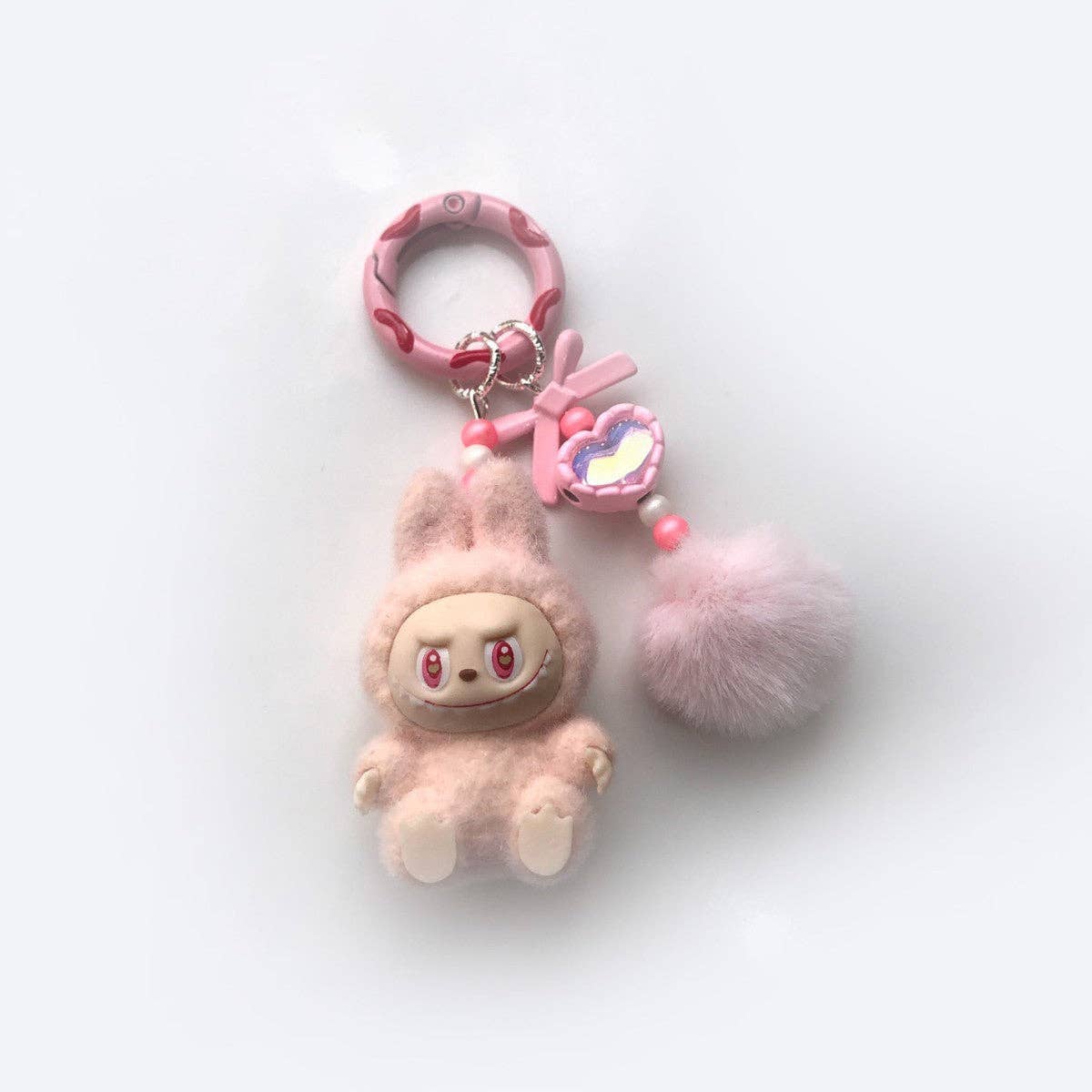Little Trendy - Wholesale Keychain - Kids - Flocked Mini cute monster heart Keychain bag pendant4