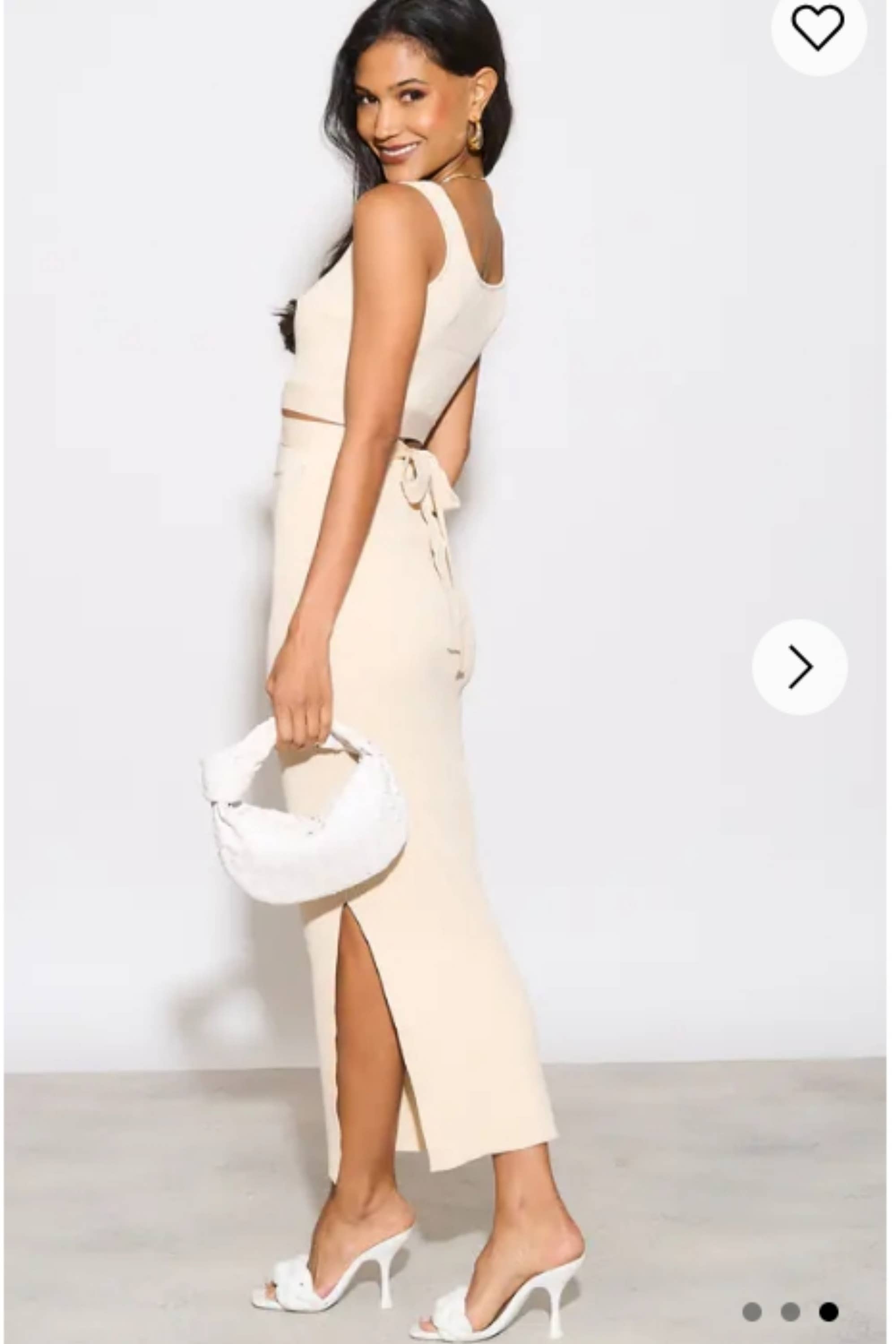 CY FASHION. LONDON - Vente Ensemble haut et jupe - Femme - Débardeur moulant en maille, haut à nouer et jupe midi5