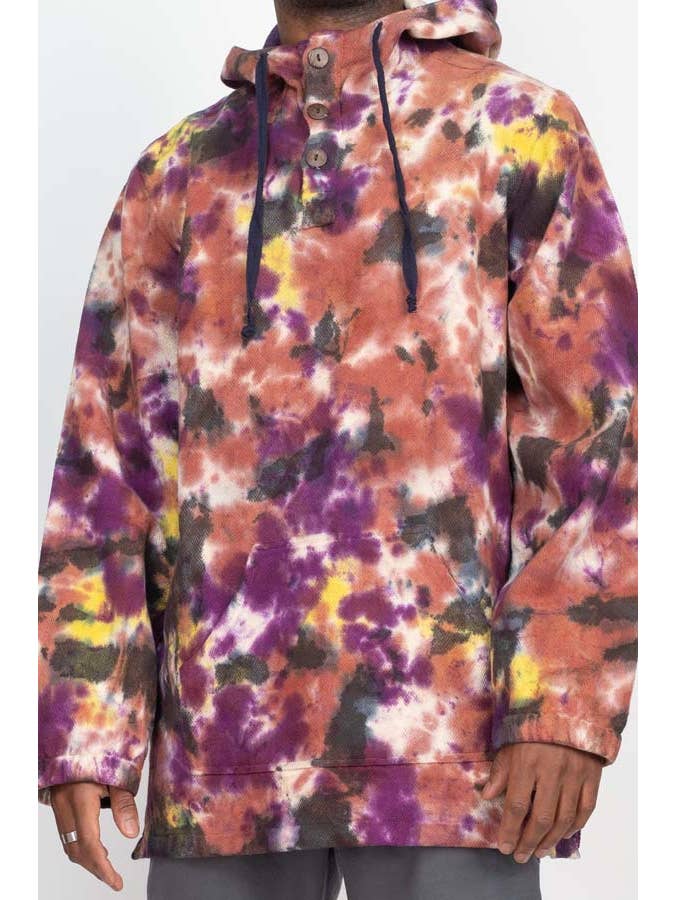 Lakhays Collection Inc. - Vendita all'ingrosso Felpa con cappuccio - Uomo - Felpa con cappuccio Tie-Dye Baja con bottoni5