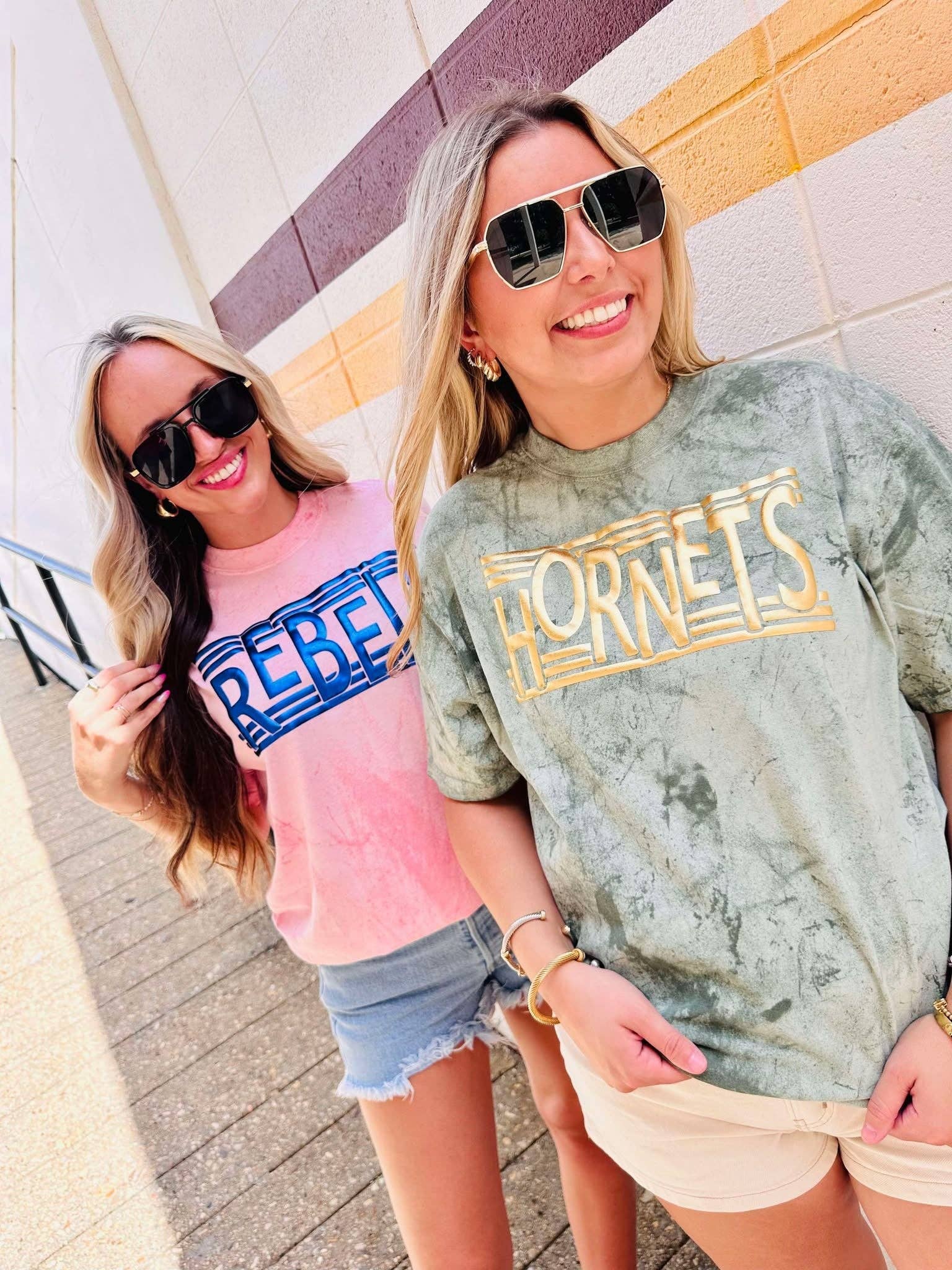 Dash Forward Wholesale - Wholesale Screen Printed T-Shirt - Women's - Custom Six Line Mascot Puff Graphic Tee