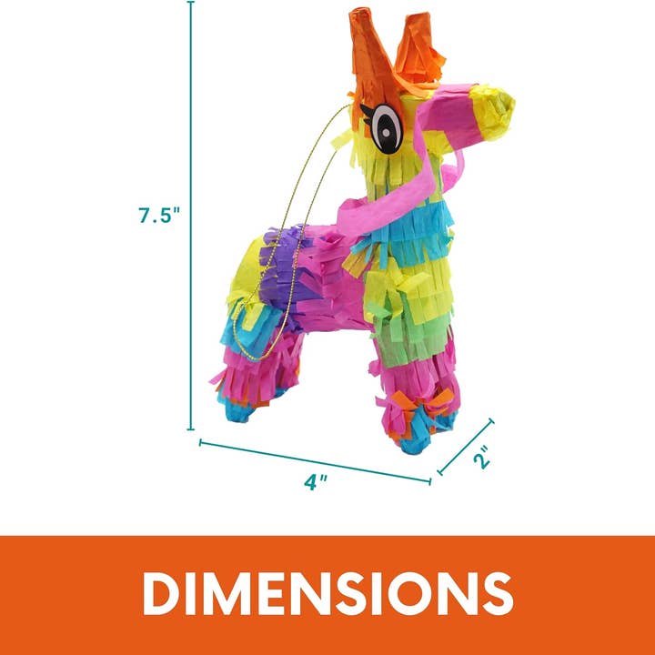 4E's Novelty - Wholesale Party Favor - 4E's Novelty 6 Pack Mini Pinatas – Mexican Pinata Decor, Donkey & Llama Pinatas for Fiesta & Parties3