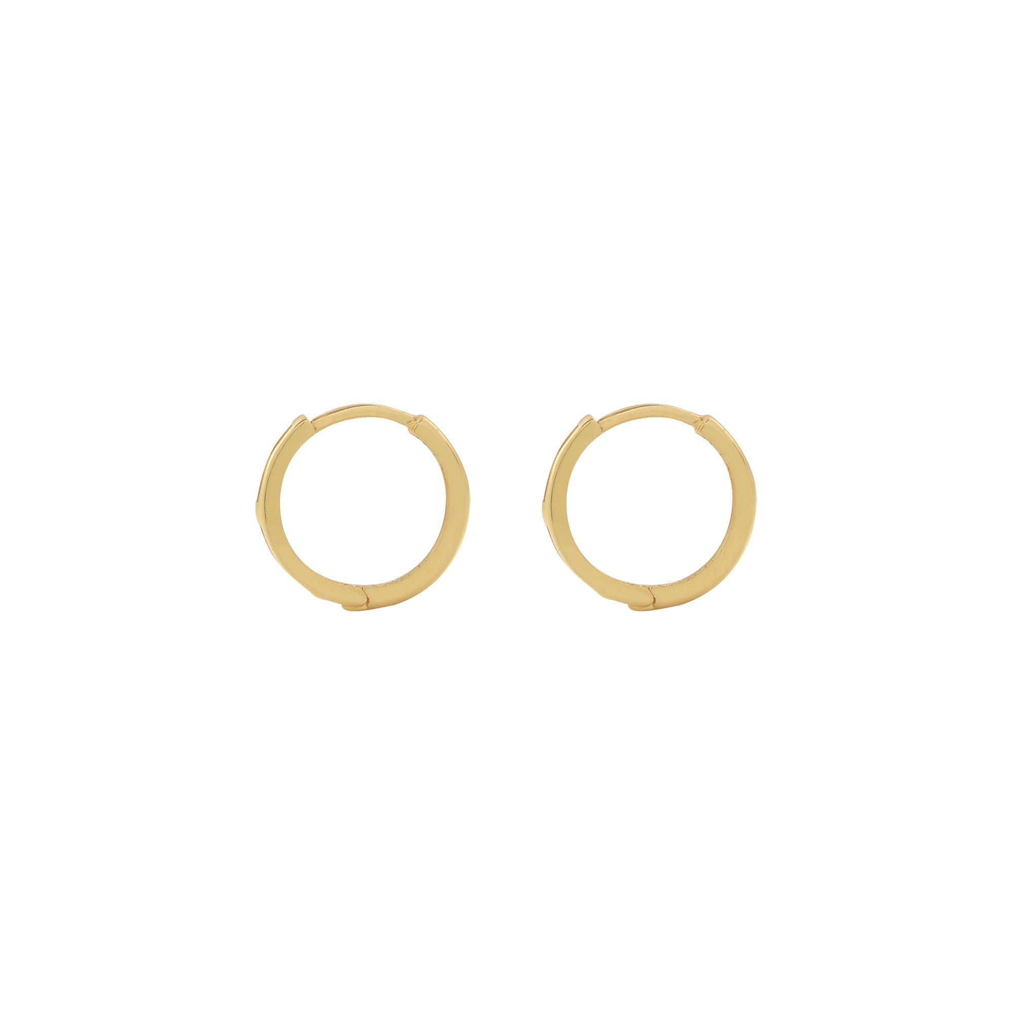 Ofina Jewelry - Wholesale Huggie Earrings - Solid Gold Thin Huggies - PAIR6