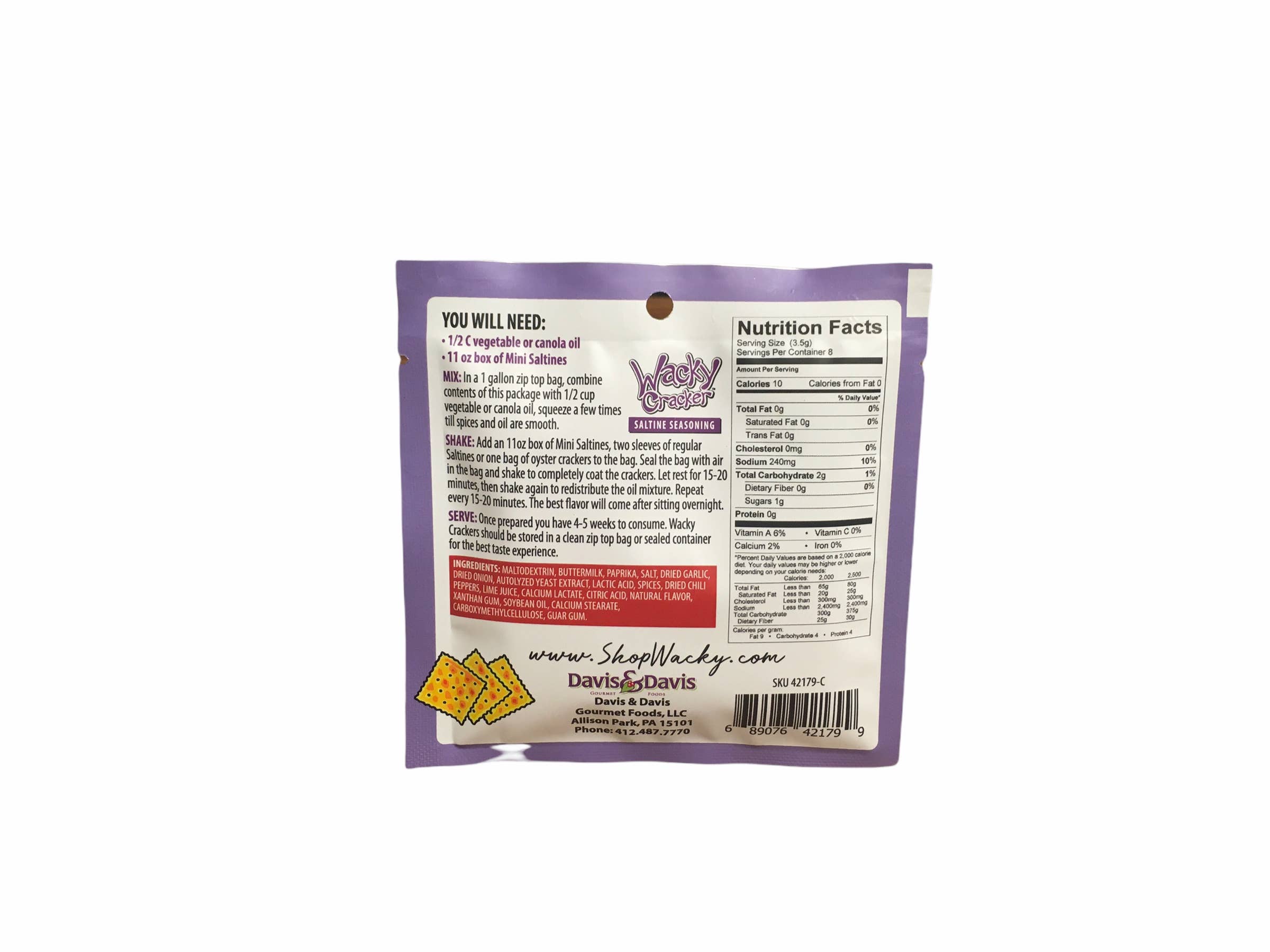 Davis & Davis Gourmet Foods - Wholesale Dried Spice Mix - Chili Lime Wacky Cracker Seasoning1