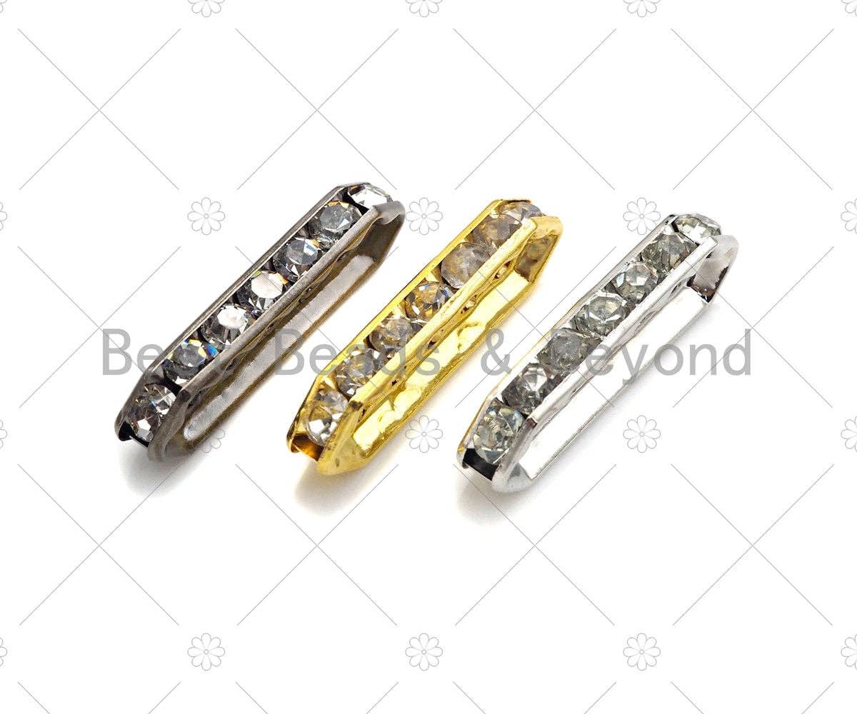 BestBeads&Beyond – Großhandel Individueller Charm/Anhänger – 10 Stück Strass-Schmuck-Trennleiste mit 3 Löchern, Artikelnummer C1120
