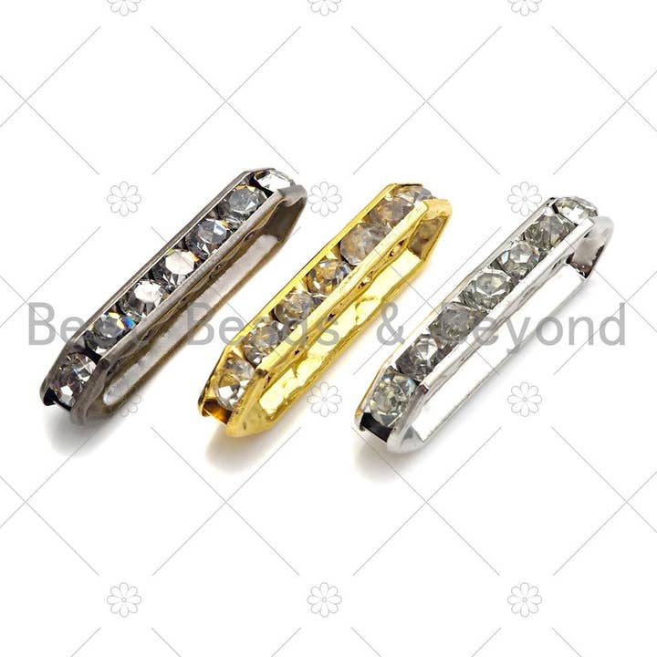 BestBeads&Beyond – Großhandel Individueller Charm/Anhänger – 10 Stück Strass-Schmuck-Trennleiste mit 3 Löchern, Artikelnummer C112