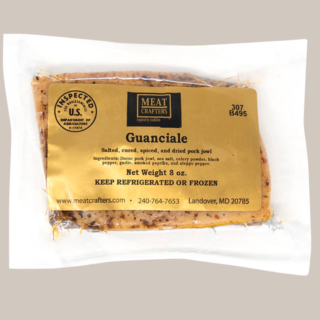 MeatCrafters Inc. - Wholesale Pork - Natural Cured Duroc Pork Guanciale Jowls: Italian-Style