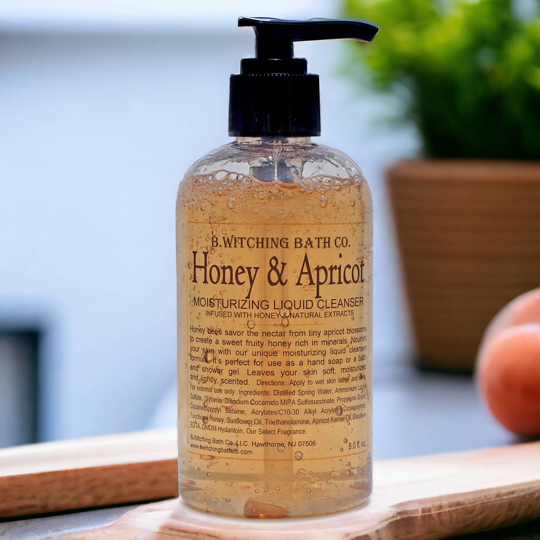 B. Witching Bath Co. - Wholesale Body Wash/Shower Gel - Honey & Apricot Moisturizing Liquid Cleansers 8oz4