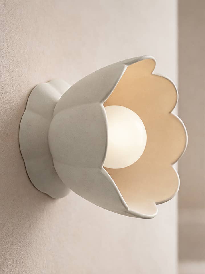 Vallea Ceramic Wall Sconce | Small Minimalist Flush Mount for wholesale by LYSlightlab