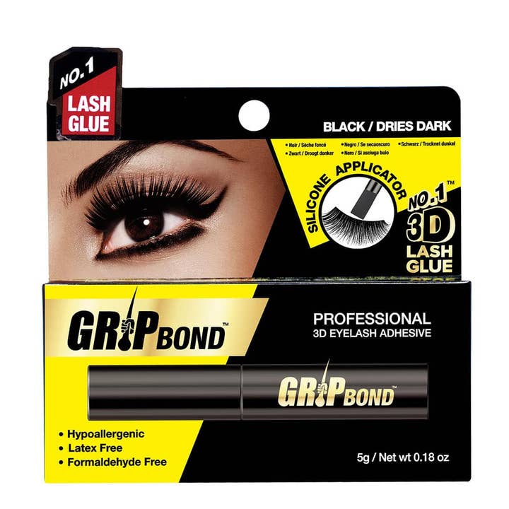 Adhésif à cils sans latex Grip Bond - noir pour la vente par EBIN NEW YORK