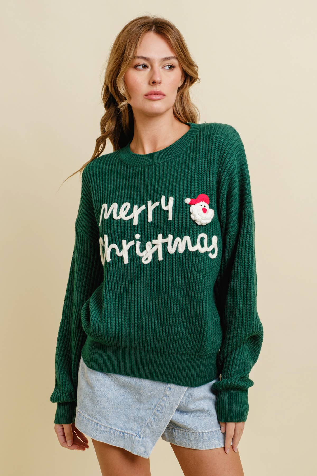 Cloud Ten - Wholesale Knit Sweater - Women's - CSW13483 - MERRY CHRISTMAS HOLIDAY SWEATER7