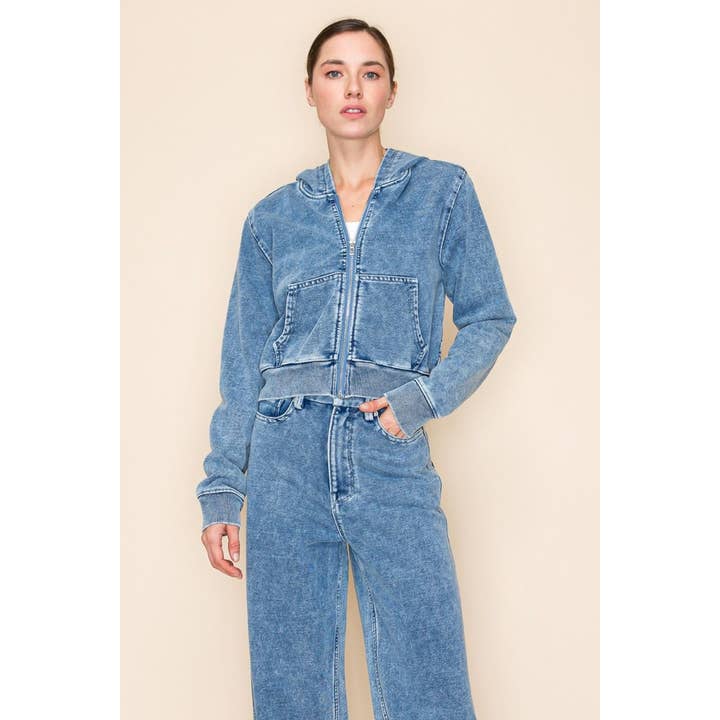 Casaco de Ganga Sólido de Manga Comprida T10829 por atacado de White Birch