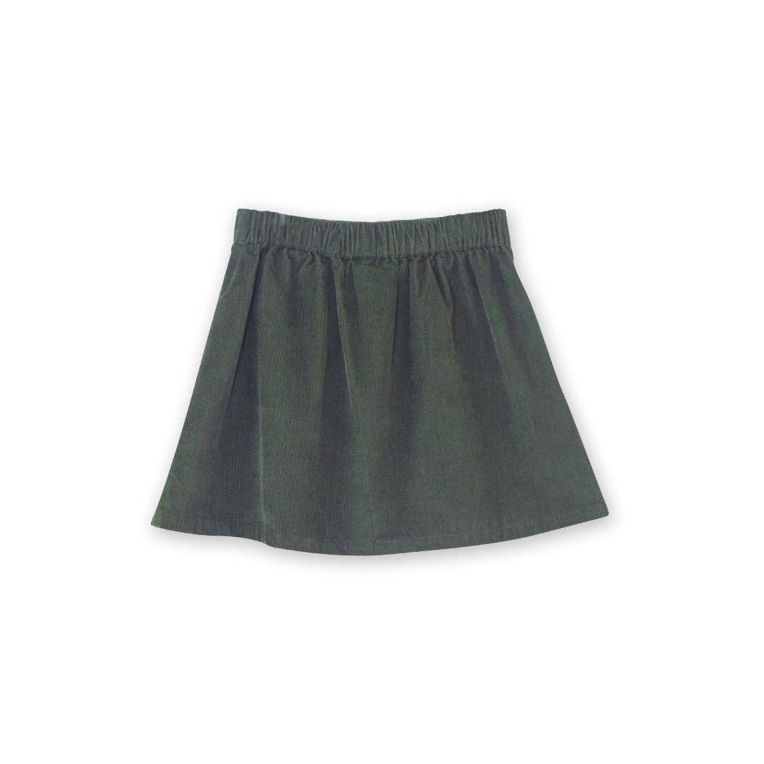 Beet World - Wholesale Skirt - Kids - Brooklyn Skirt | Pine Green Corduroy1