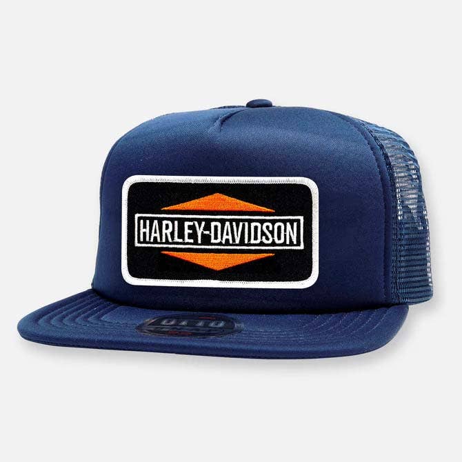 Webig Moto Company - Wholesale Trucker Hat - Unisex - HARLEY FLAT BILL PATCH HAT