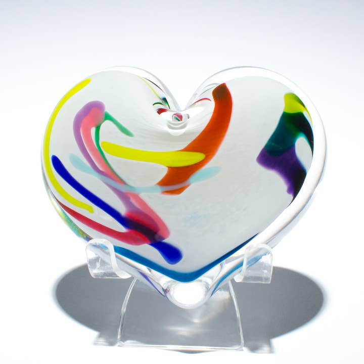 Heart Paperweight - Kaleidoscope for wholesale by epiphany studios