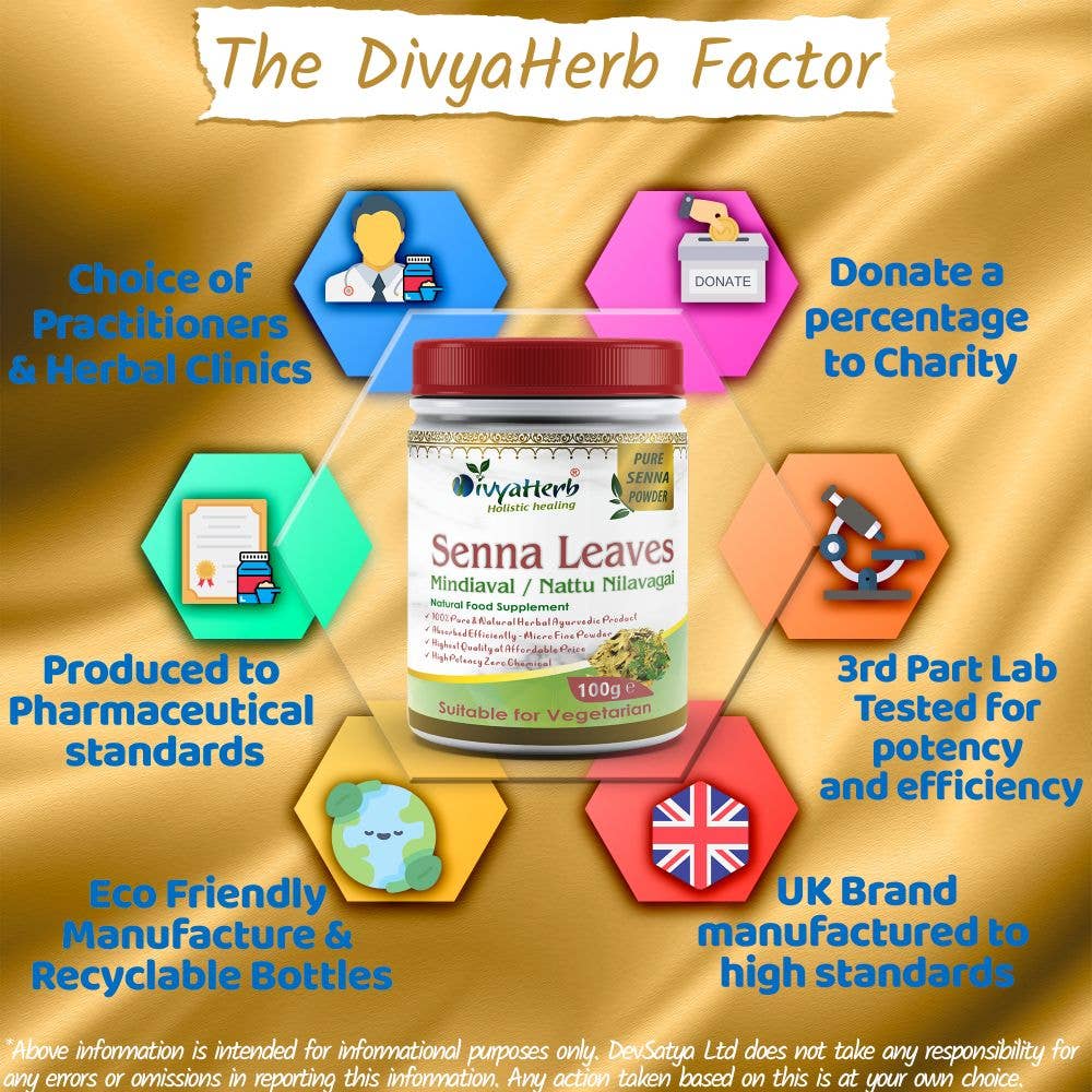 DevSatya Ltd Aushadh, Ayushya, Divyaherb – Engroshandel Protein-/superfoodpulver – Senna Blade Pulver8