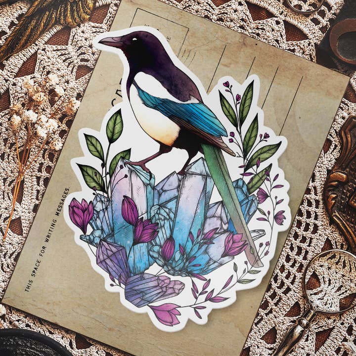 Print is Dead – wholesale Sticker – Crystal Magpie - Vinyl Sticker