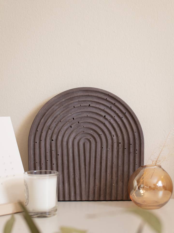 Concrete Arch - Objet / Tray (Brown) for wholesale by Gemwelove