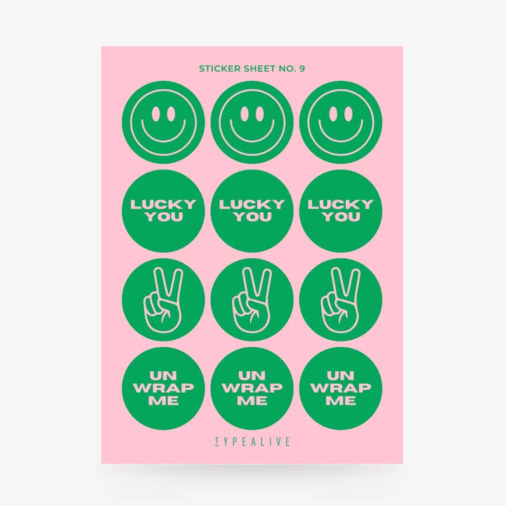 Sticker Sheet No. 9 for wholesale by typealive