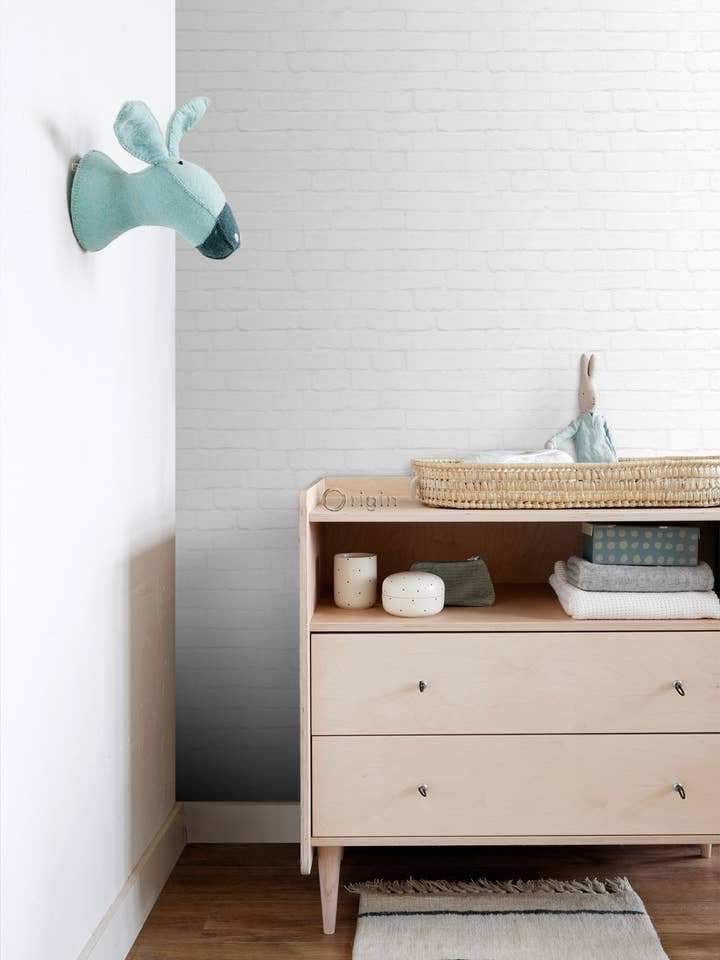 Wallpaper Vintage Painted Brick Wall for wholesale by The Design Department b.v.